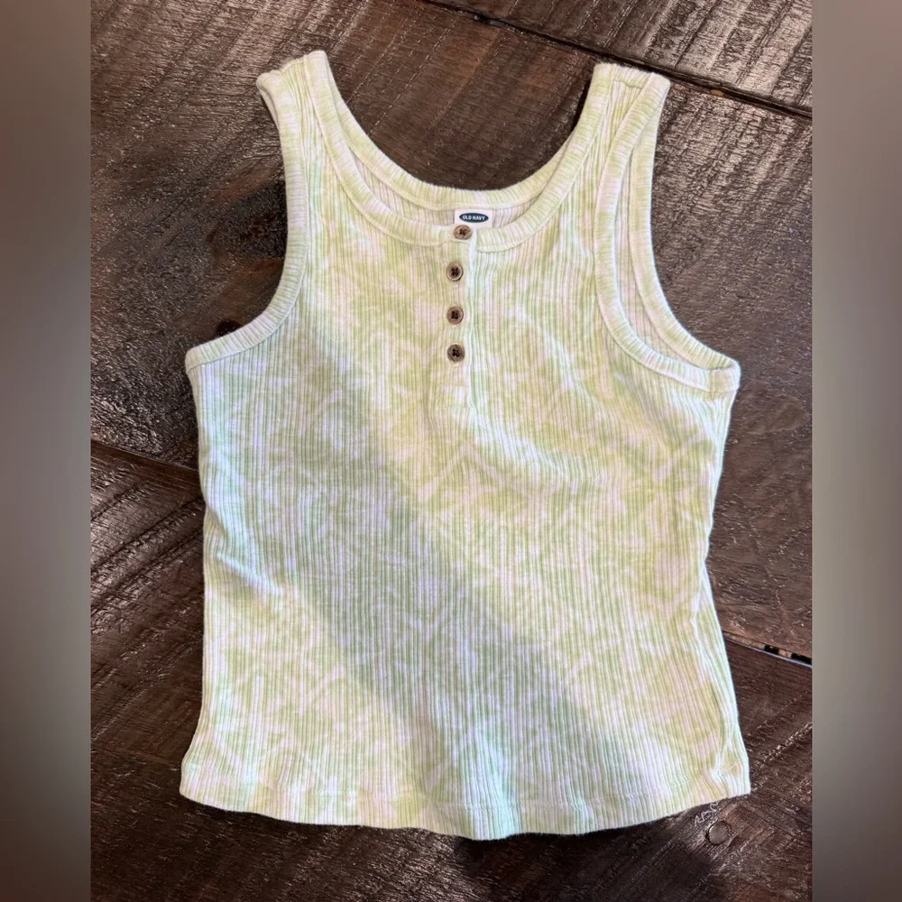 Old Navy Kids Ribbed Tank Top with Button Detail